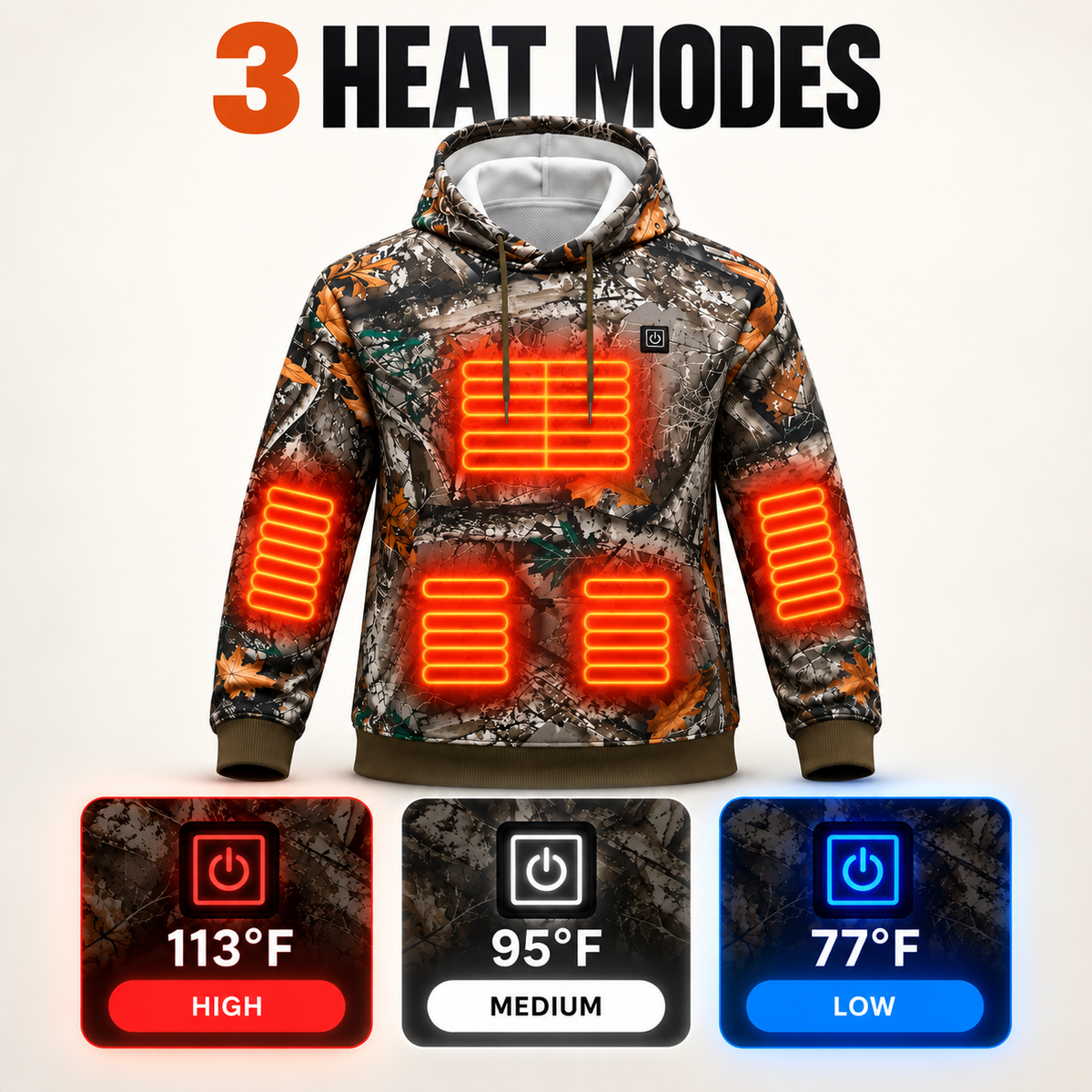 Hooded Heating Sweater Men's Outdoor.
