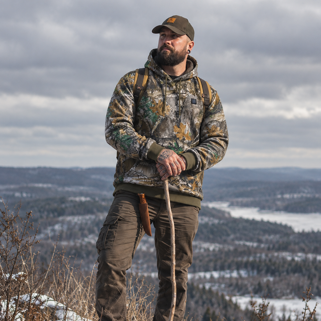 Hooded Heating Sweater Men's Outdoor.